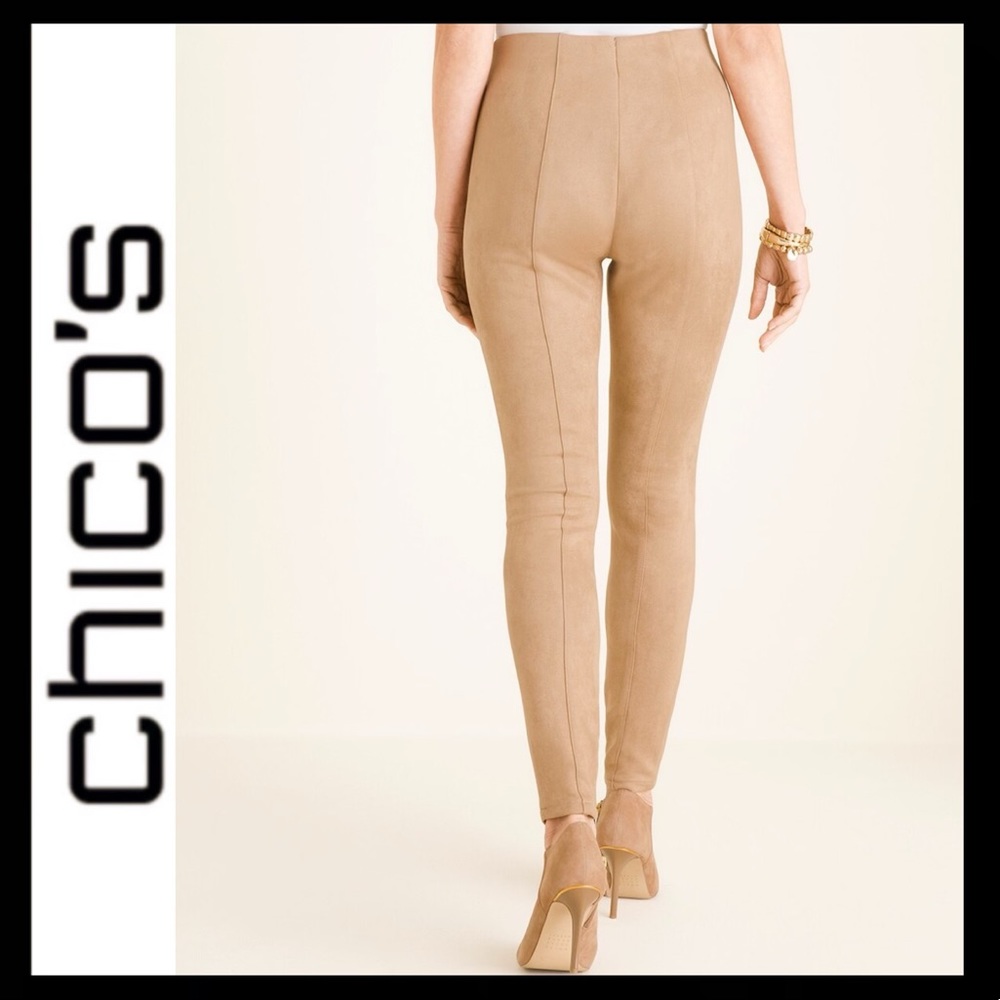 NWT Chico’s Faux Suede Leggings